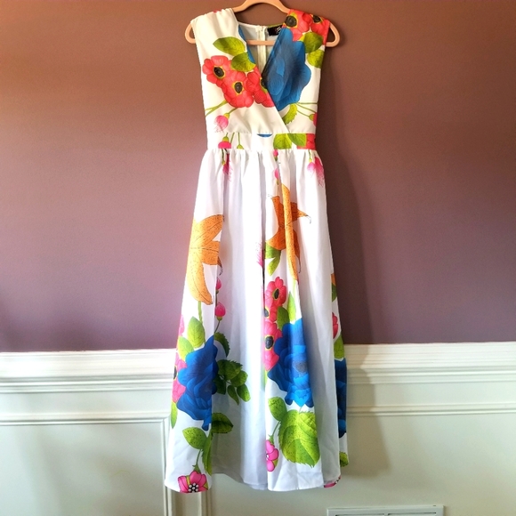 Especially Yours Dresses Especially Yours White Floral Maxi Dress